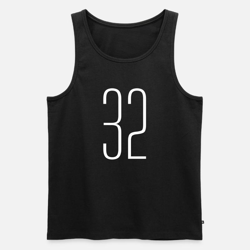 32 - Männer Premium Bio Tank Top - Schwarz