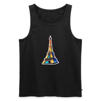 Eiffel tower #20 - Débardeur bio Premium Homme - noir - Devant - Michal (187cm)