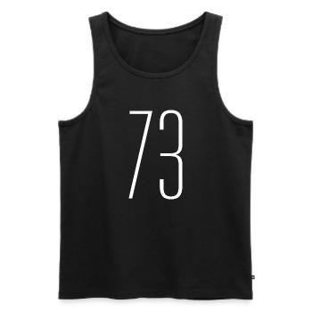 73 - Men's Premium Organic Tank Top - black - Front - Michal (187cm)
