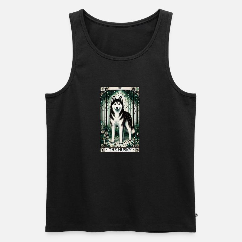 Der Husky - Männer Premium Bio Tank Top - Schwarz