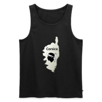 Corsica Insel in Frankreich Korsika - Männer Premium Bio Tank Top - Schwarz - Vorne - AI Model Male 178 light (178cm)