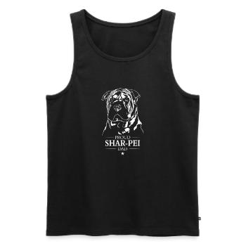 Shar Pei Papa Chien Chien Wilsigns - Débardeur bio Premium Homme - noir - Devant - Michal (187cm)
