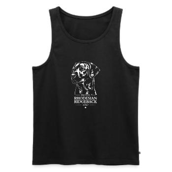 Rhodesian Ridgeback papa chien chien Wilsigns - Débardeur bio Premium Homme - noir - Devant - Michal (187cm)