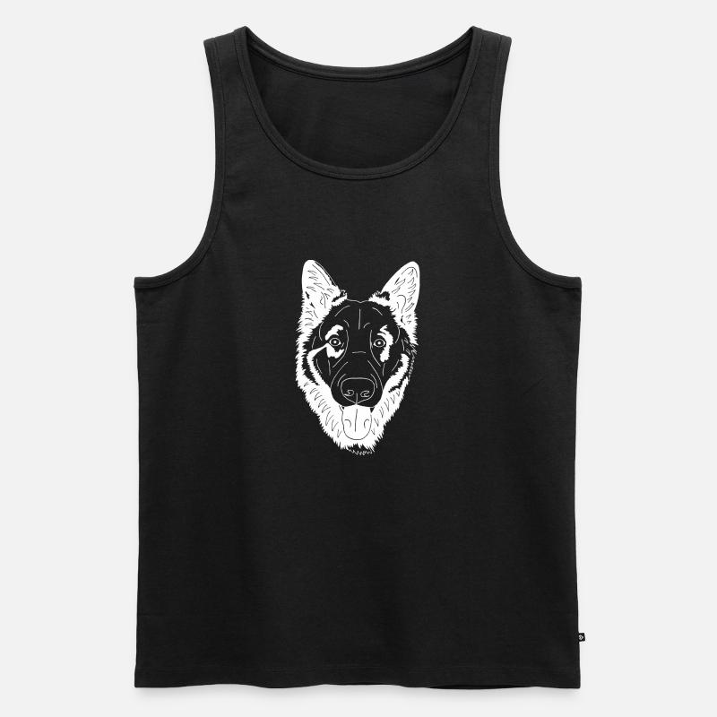 Altdeutscher Schäferhund - Männer Premium Bio Tank Top - Schwarz
