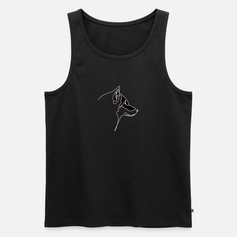 Wolf - Männer Premium Bio Tank Top - Schwarz
