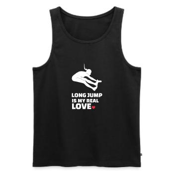 I love long jump - Men's Premium Organic Tank Top - black - Front - AI Model Male 178 light (178cm)