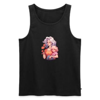 Sanfte Umarmung - Männer Premium Bio Tank Top - Schwarz - Vorne - Michal (187cm)