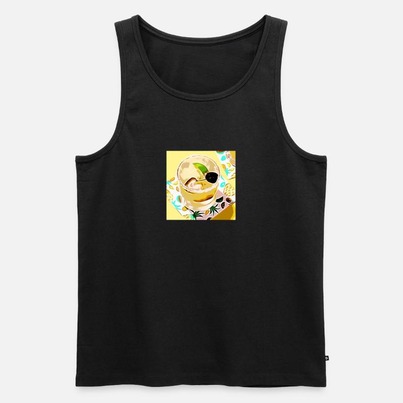 Comic Cocktail - Männer Premium Bio Tank Top - Schwarz