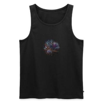 Beau motif scintillant de yoga mandala - Débardeur bio Premium Homme - noir - Devant - AI Model Male 178 light (178cm)