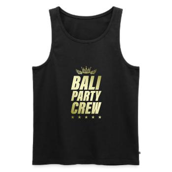 Bali Party Crew Gold - Männer Premium Bio Tank Top - Schwarz - Vorne - Michal (187cm)
