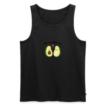 You complete me! Avocado - love - Valentine's day - Men's Premium Organic Tank Top - black - Front - Michal (187cm)