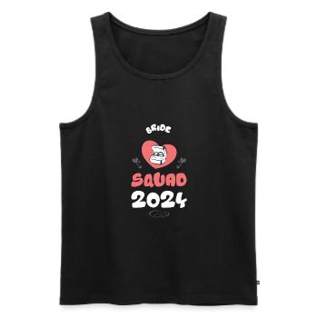 Équipe de la mariée 2024 Coeur de l’équipe - Débardeur bio Premium Homme - noir - Devant - Michal (187cm)