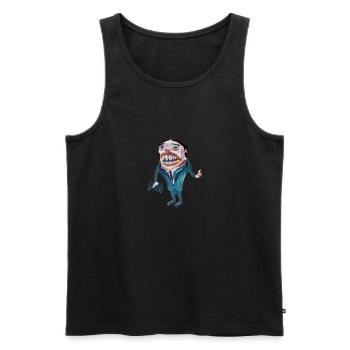 seller of dollars - Men's Premium Organic Tank Top - black - Front - Michal (187cm)