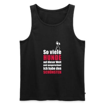 Der schönste HUND - Männer Premium Bio Tank Top - Schwarz - Vorne - Michal (187cm)