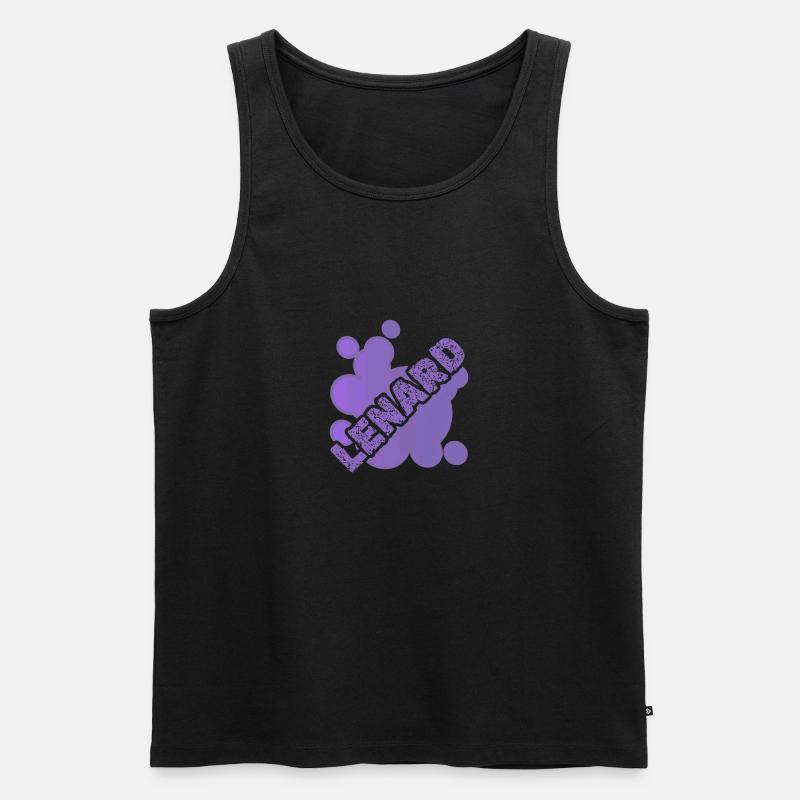 Tier Lenard - Männer Premium Bio Tank Top - Schwarz