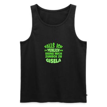 Jungesellenabschied Gisela - Männer Premium Bio Tank Top - Schwarz - Vorne - Michal (187cm)