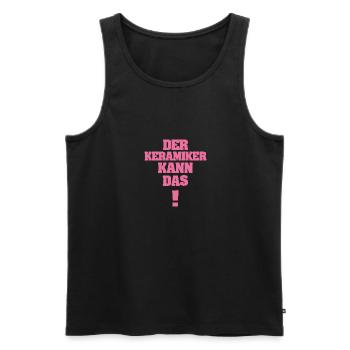 Keramiker als Lustig - Männer Premium Bio Tank Top - Schwarz - Vorne - AI Model Male 178 light (178cm)