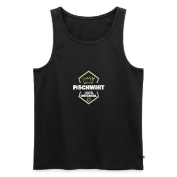 Pisciculteur comme travail - Débardeur bio Premium Homme - noir - Devant - Michal (187cm)
