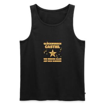 Geschenk für Castiel - Männer Premium Bio Tank Top - Schwarz - Vorne - AI Model Male 178 light (178cm)
