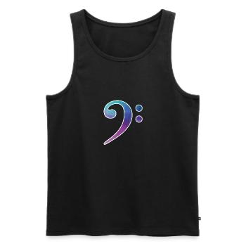 | bass wrench colorful - Men's Premium Organic Tank Top - black - Front - Michal (187cm)