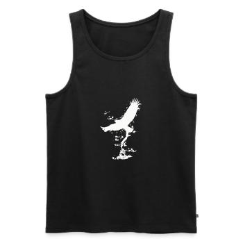 | d’aigle | des oiseaux Liberté | Encre - Débardeur bio Premium Homme - noir - Devant - Michal (187cm)