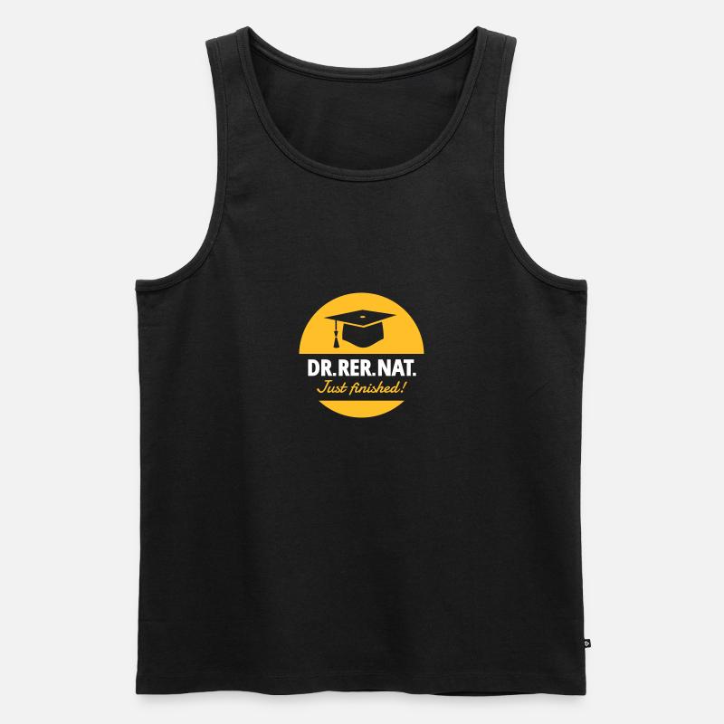 Dr. rer. nat. - Doktor - Männer Premium Bio Tank Top - Schwarz