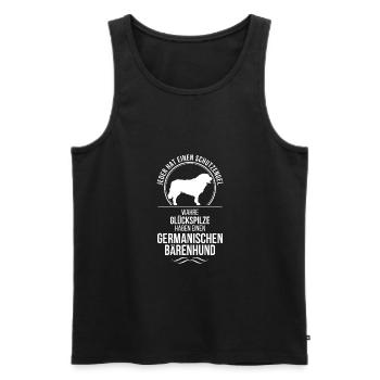 GERMANISCHER BÄRENHUND Schutzengel Hunde Wilsigns - Männer Premium Bio Tank Top - Schwarz - Vorne - Michal (187cm)