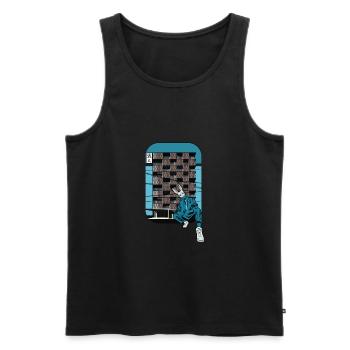 Ronin - Männer Premium Bio Tank Top - Schwarz - Vorne - AI Model Male 178 light (178cm)