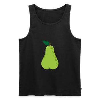 A Pear - Men's Premium Organic Tank Top - black - Front - Michal (187cm)