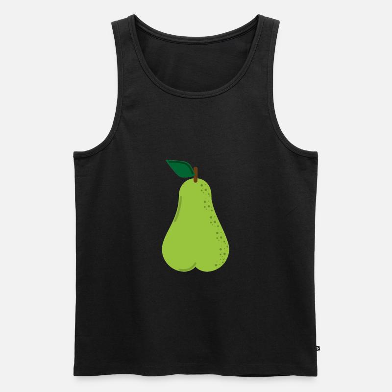 Eine Birne - Männer Premium Bio Tank Top - Schwarz