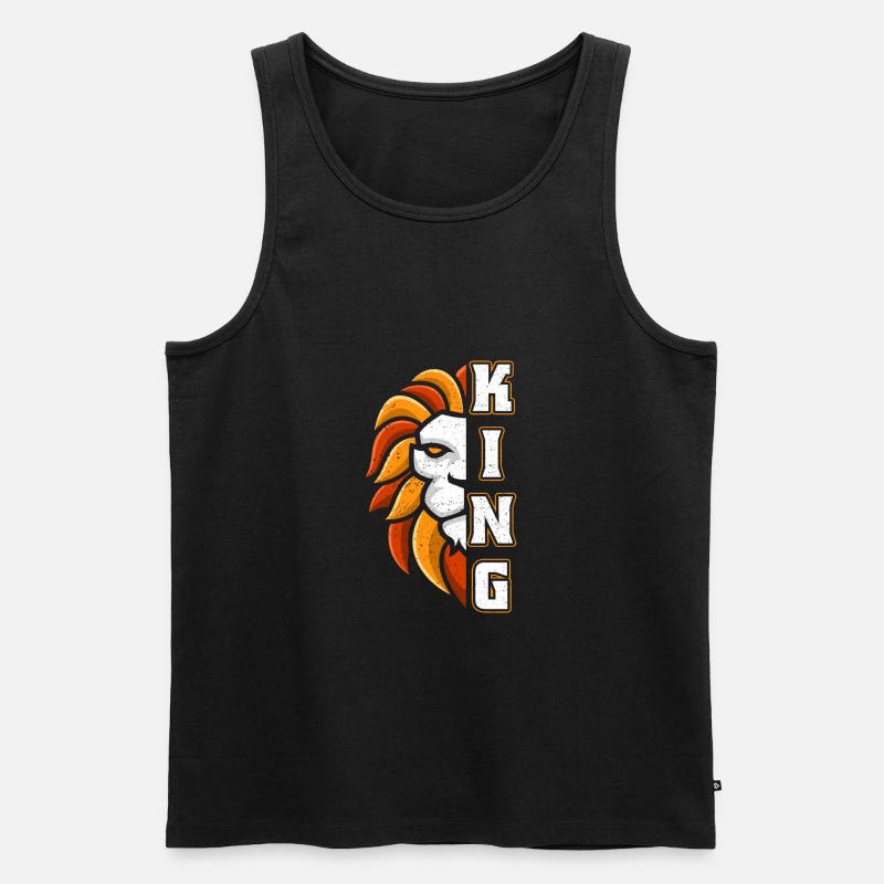 Sei König - Männer Premium Bio Tank Top - Schwarz