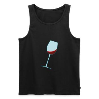 Weineis - Männer Premium Bio Tank Top - Schwarz - Vorne - AI Model Male 178 light (178cm)