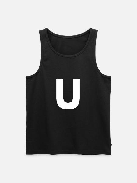 U - Men's Premium Organic Tank Top - black