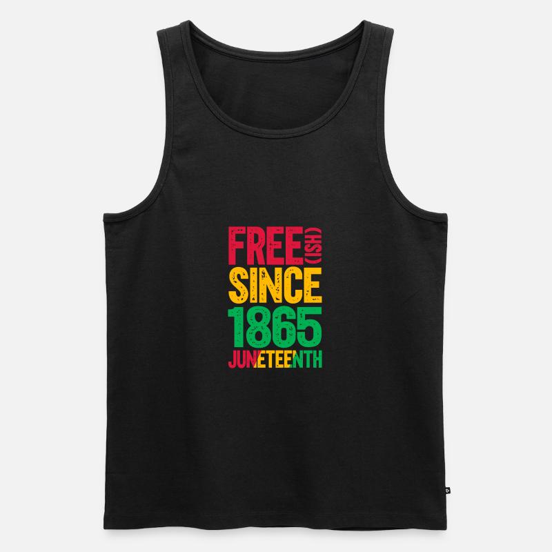 Juneteenth - Männer Premium Bio Tank Top - Schwarz