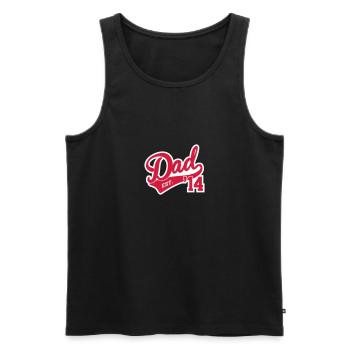 Dad Est. 2014 - Débardeur bio Premium Homme - noir - Devant - Michal (187cm)