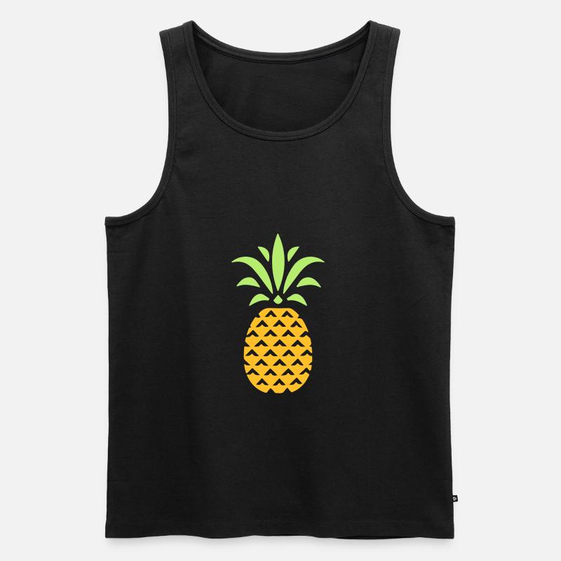 ANANAS STYLIZED - Männer Premium Bio Tank Top - Schwarz