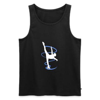 Eiskunstlauf Schlittschuhlauf Eis Figuren Tanz - Männer Premium Bio Tank Top - Schwarz - Vorne - AI Model Male 178 light (178cm)