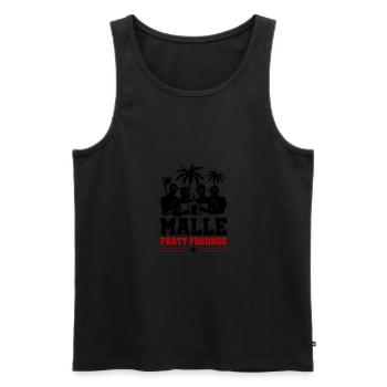 Malle Party Friends Holidays Mallorca - Men's Premium Organic Tank Top - black - Front - Michal (187cm)