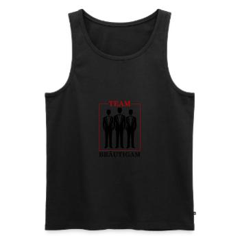 Groom Team Bachelor Wedding - Men's Premium Organic Tank Top - black - Front - Michal (187cm)