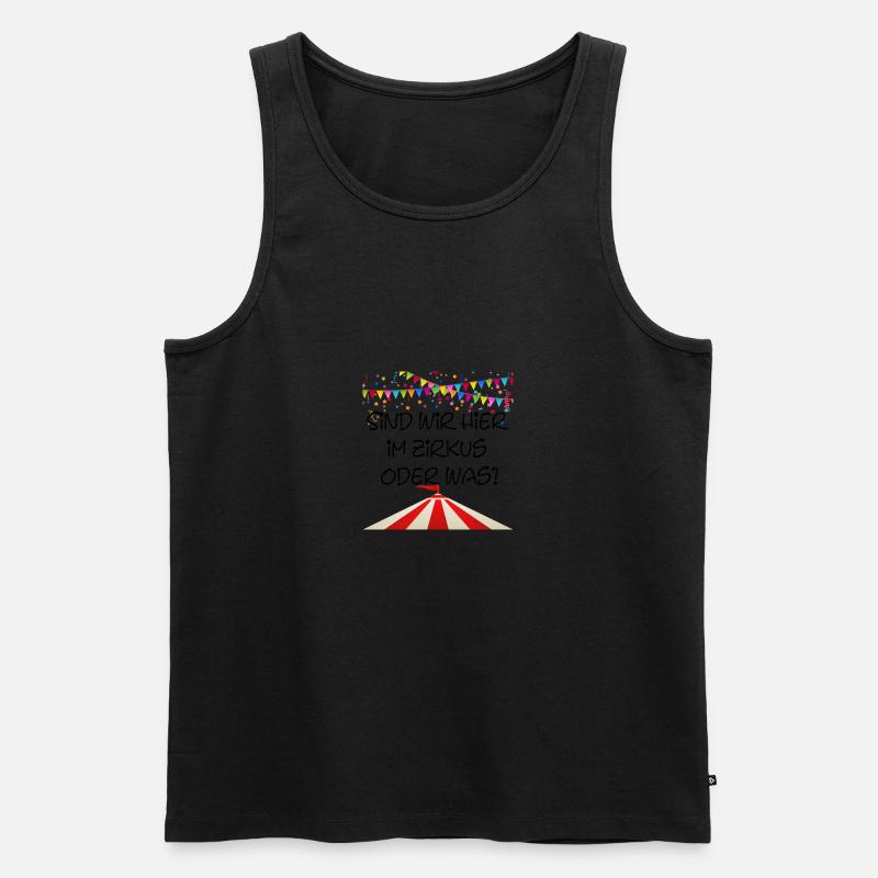 zirkus oder was - Männer Premium Bio Tank Top - Schwarz