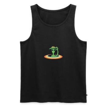 alien hat - Men's Premium Organic Tank Top - black - Front - Michal (187cm)