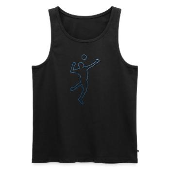 Fistball Fistball Volleyball Fistball Joueur de Fistball - Débardeur bio Premium Homme - noir - Devant - AI Model Male 178 light (178cm)
