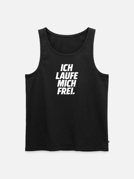 Ichlaufmichfrei - Männer Premium Bio Tank Top - Schwarz