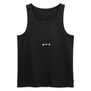 3 marguerite - Débardeur bio Premium Homme - noir - Devant - AI Model Male 178 light (178cm)