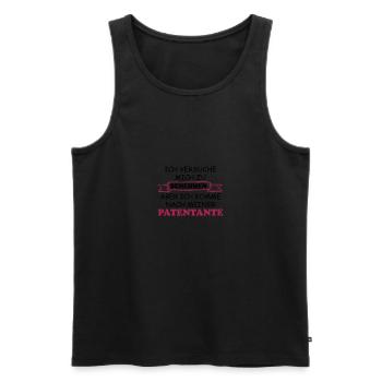 Ich versuche Mich zu benehmen Patentante - Männer Premium Bio Tank Top - Schwarz - Vorne - Michal (187cm)