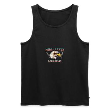 Eagle Fever - Men's Premium Organic Tank Top - black - Front - Michal (187cm)