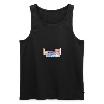 periodic table - Men's Premium Organic Tank Top - black - Front - AI Model Male 178 light (178cm)