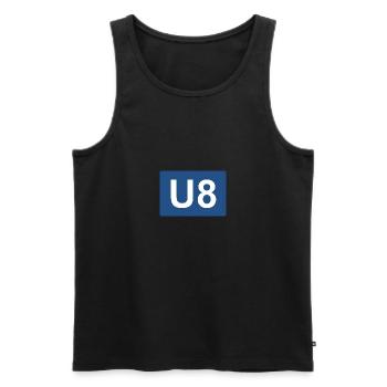 Berlin U-Bahn U8 - Männer Premium Bio Tank Top - Schwarz - Vorne - AI Model Male 178 light (178cm)