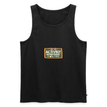 Test Day Actively Monitoring Funny Teacher - Männer Premium Bio Tank Top - Schwarz - Vorne - AI Model Male 178 light (178cm)