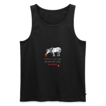 Pony und Igel Freundschaft Apfel Geschenk - Männer Premium Bio Tank Top - Schwarz - Vorne - AI Model Male 178 light (178cm)